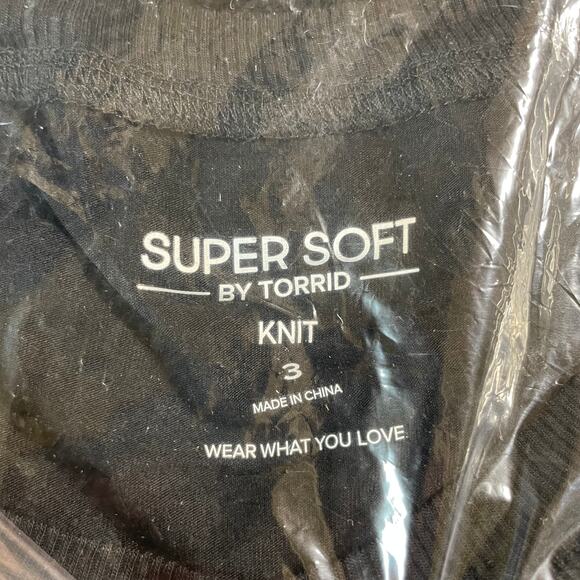 Torrid NWT Mini Super Soft Long Puff Sleeve Skater Dress Black Pockets Size 3X - Picture 6 of 6